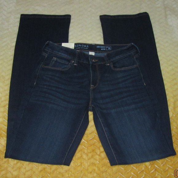 Women's Sonoma Lifestyle Curvy Bootcut Jeans Size 2 L NWT-$36.00. - Picture 1 of 7